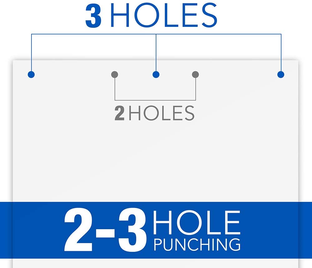 Swingline 2-7 Hole Punch, Adjustable, Heavy Duty Hole Puncher, 40 Sheet Punch Capacity, Chrome/Black/Woodgrain (74400)