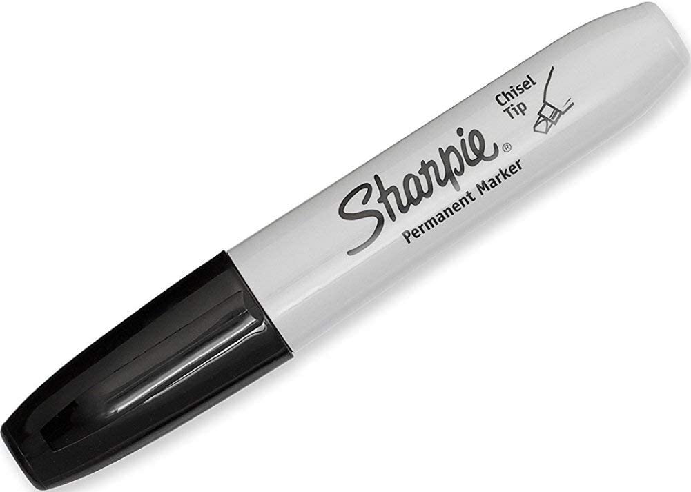Sharpie 38201 Chisel Tip Permanent Markers. Black; 2-Packs of 12 Markers each for a Total of 24 Markers