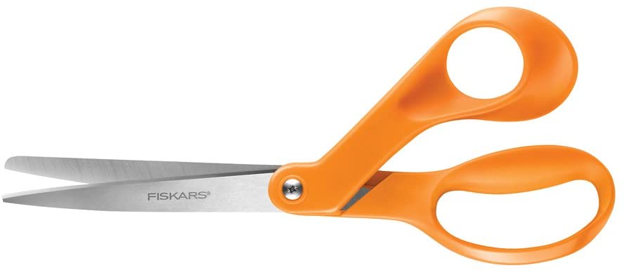 Fiskars 12-94518697WJ The Original Orange Handled Scissors, 8 Inch, Orange