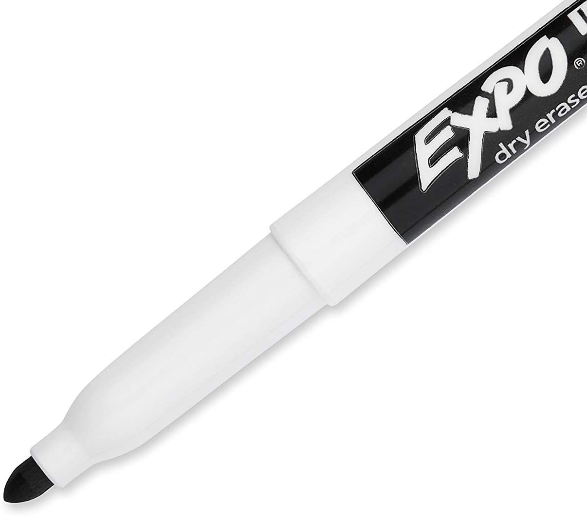 EXPO Low Odor Dry Erase Markers. Fine Point. Black. 4-Count