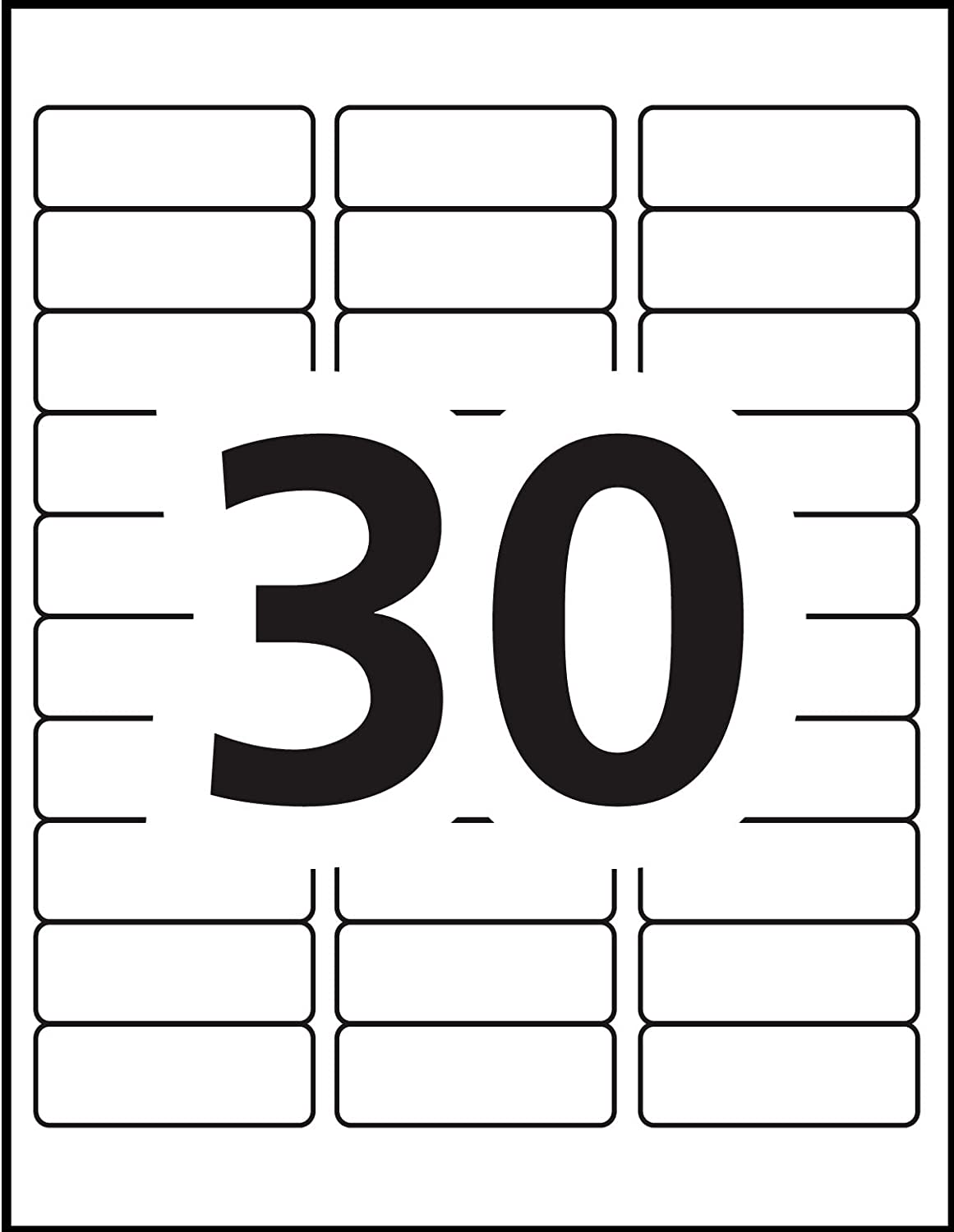 PRES-a-ply Laser Address Labels, 1 x 2-5/8, White, 3000/Box