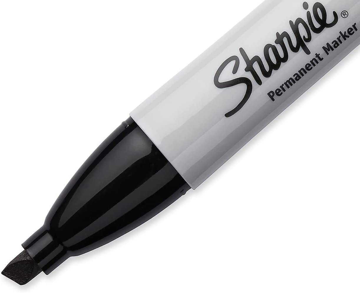 Sharpie 38201 Permanent Marker 5.3Mm Chisel Tip Black Dozen