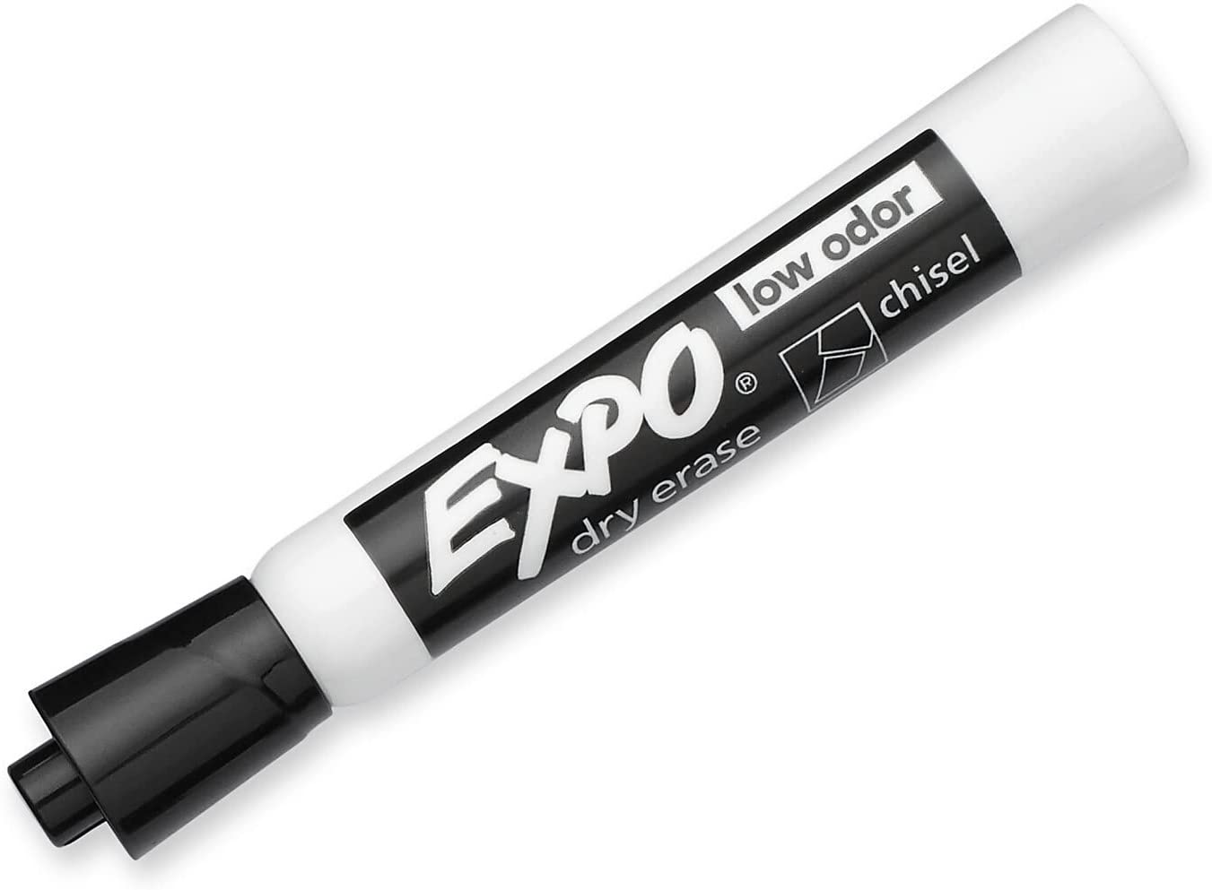 Sanford 80001 Expo Low Odor Dry Erase Markers, Chisel Tip, Black, 12 Each/DZ