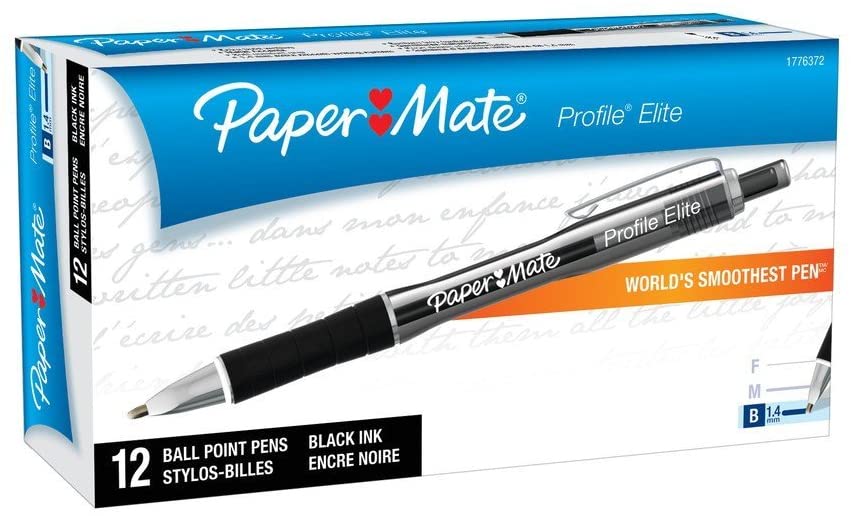 Paper Mate Profile Elite Retractable Ballpoint Pens
