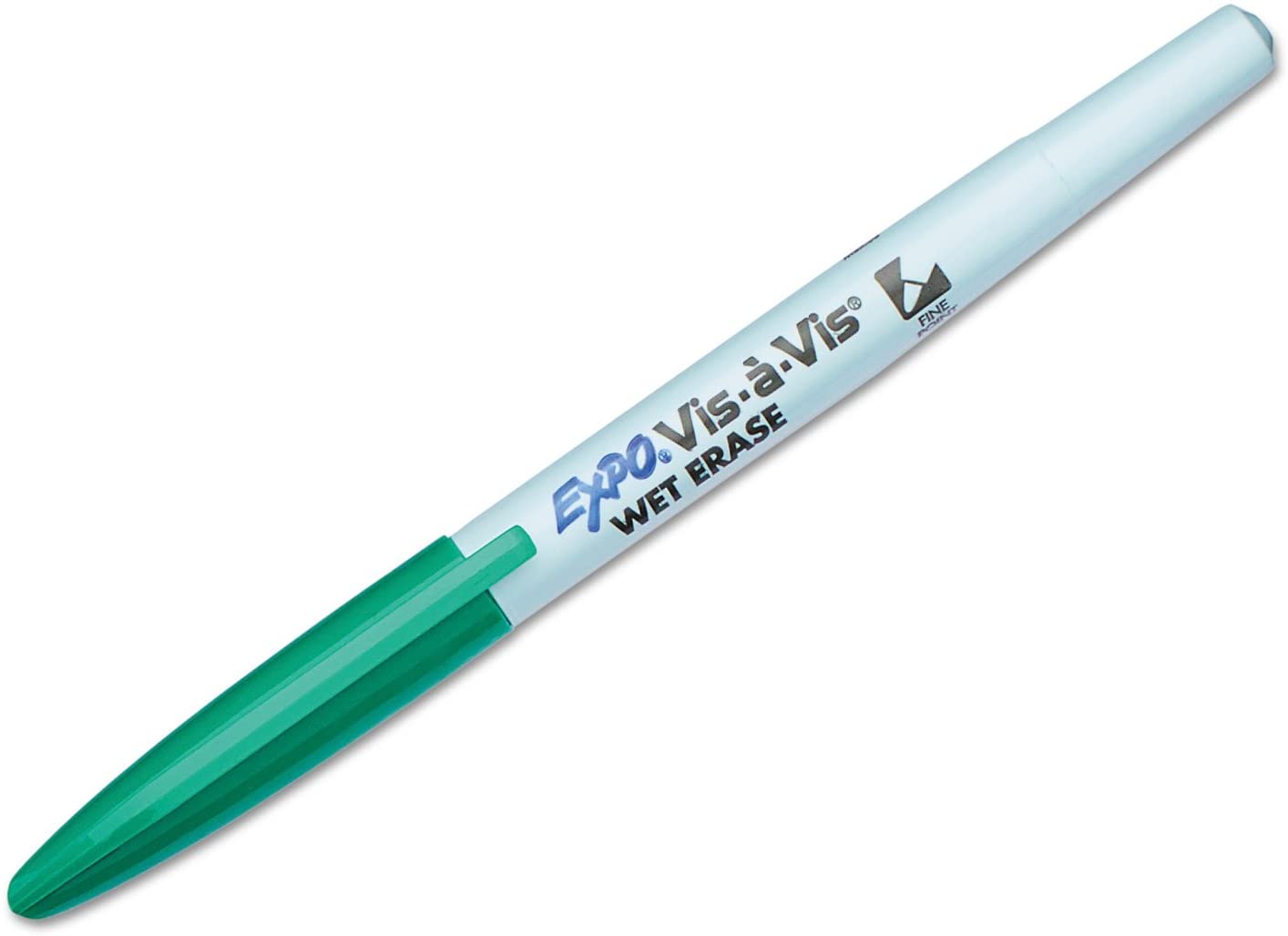 Expo Vis-A-Vis Wet-Erase Marker, Fine Point, Green Ink, Dozen (San16004)
