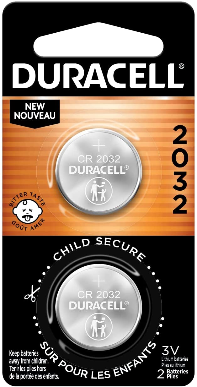 Duracell - 2032 3V Lithium Coin Battery - with Bitter Coating - 2 Count