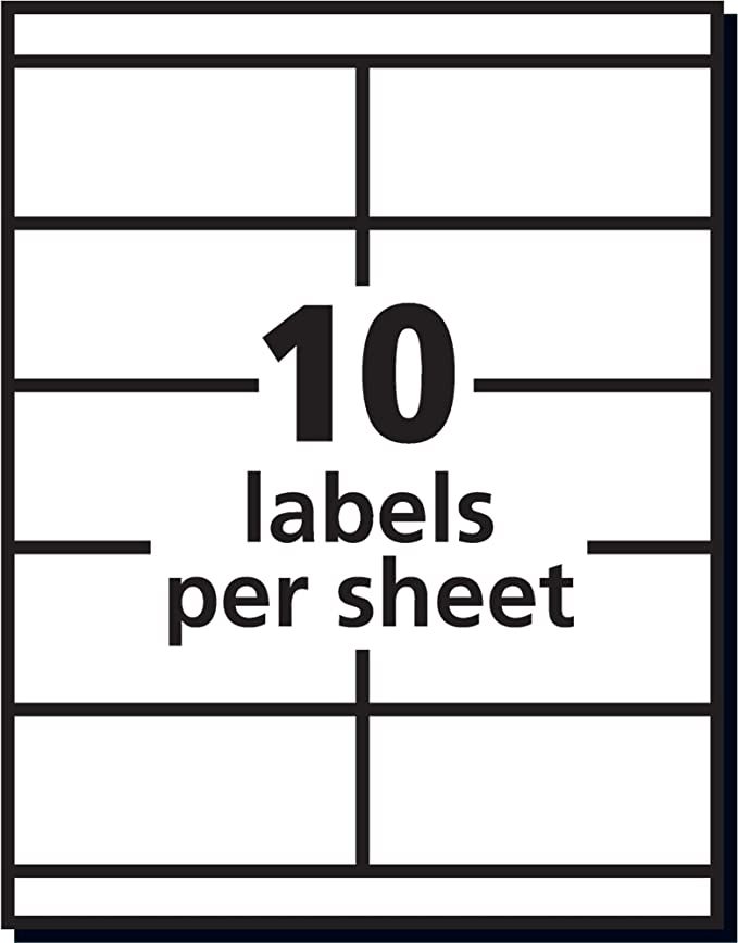 Avery Address Labels for Copiers, 2 x 4-1/4, Box of 1,000 (5352