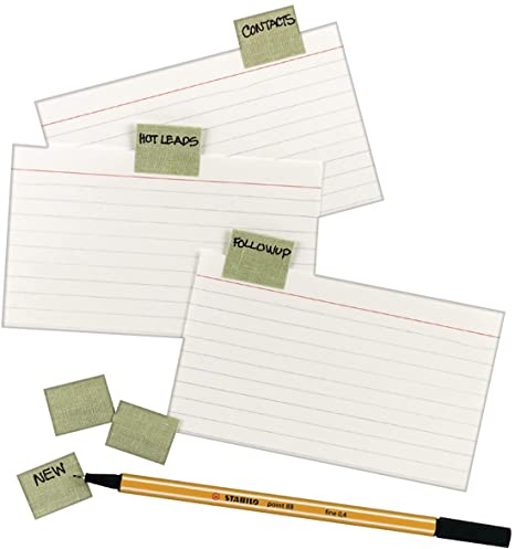 Avery Gummed Index Tabs. Moisten and Stick. Gray Cloth. 1 Inch Tab. 50 Tabs Per Pack. 3 Packs