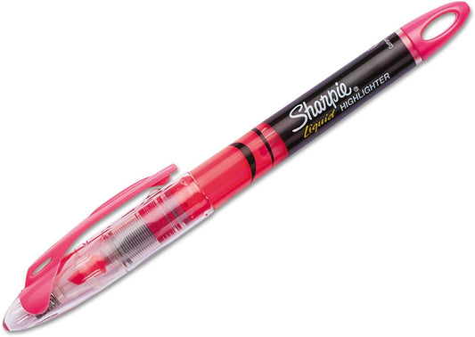 Sharpie 1754464 Accent Liquid Pen Style Highlighter Chisel Tip Fluorescent Pink Dozen