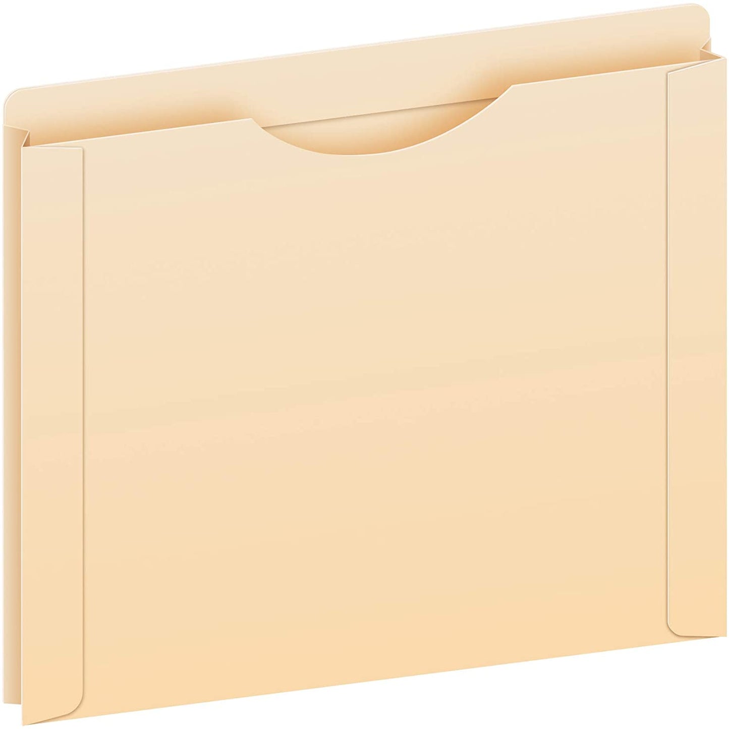 Pendaflex Reinforced File Jackets, Letter Size, Manila, 1" Expansion, Reinforced Straight-Cut Tabs with Thumb Cut, 50 per Box (22100)