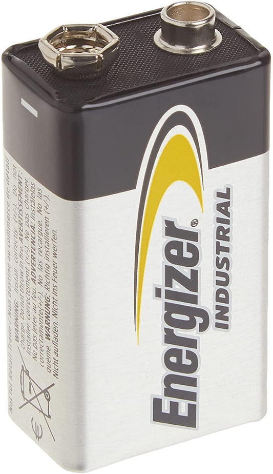 Energizer Industrial 9 Volt Batteries. Alkaline 9v Battery (12 Count)