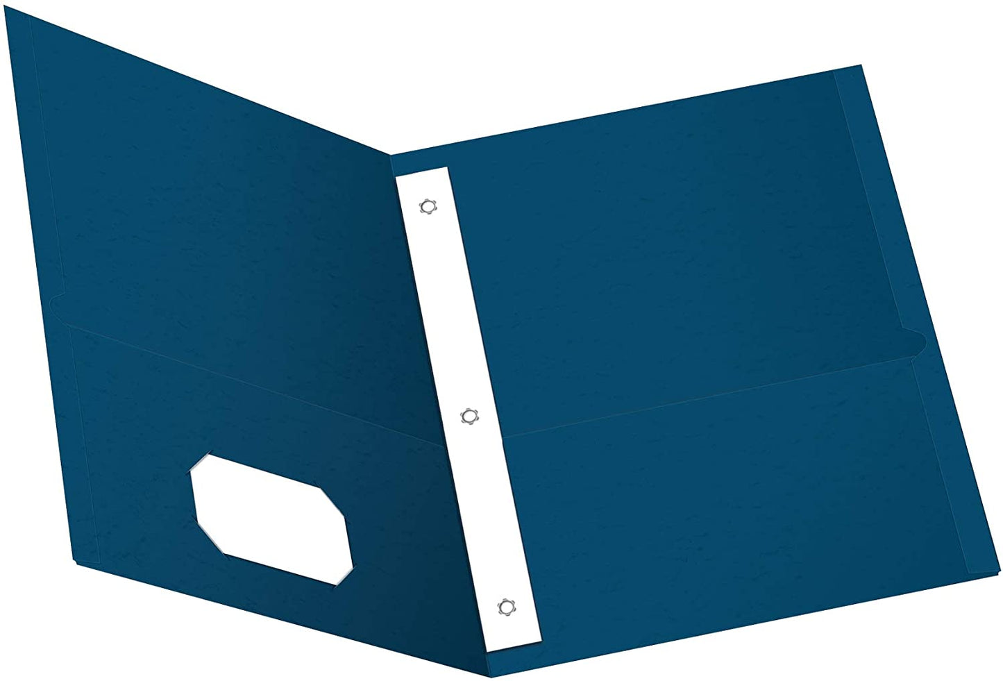 Oxford Two-Pocket Folders w/Fasteners, Blue, Letter Size, 25 per box (57702)