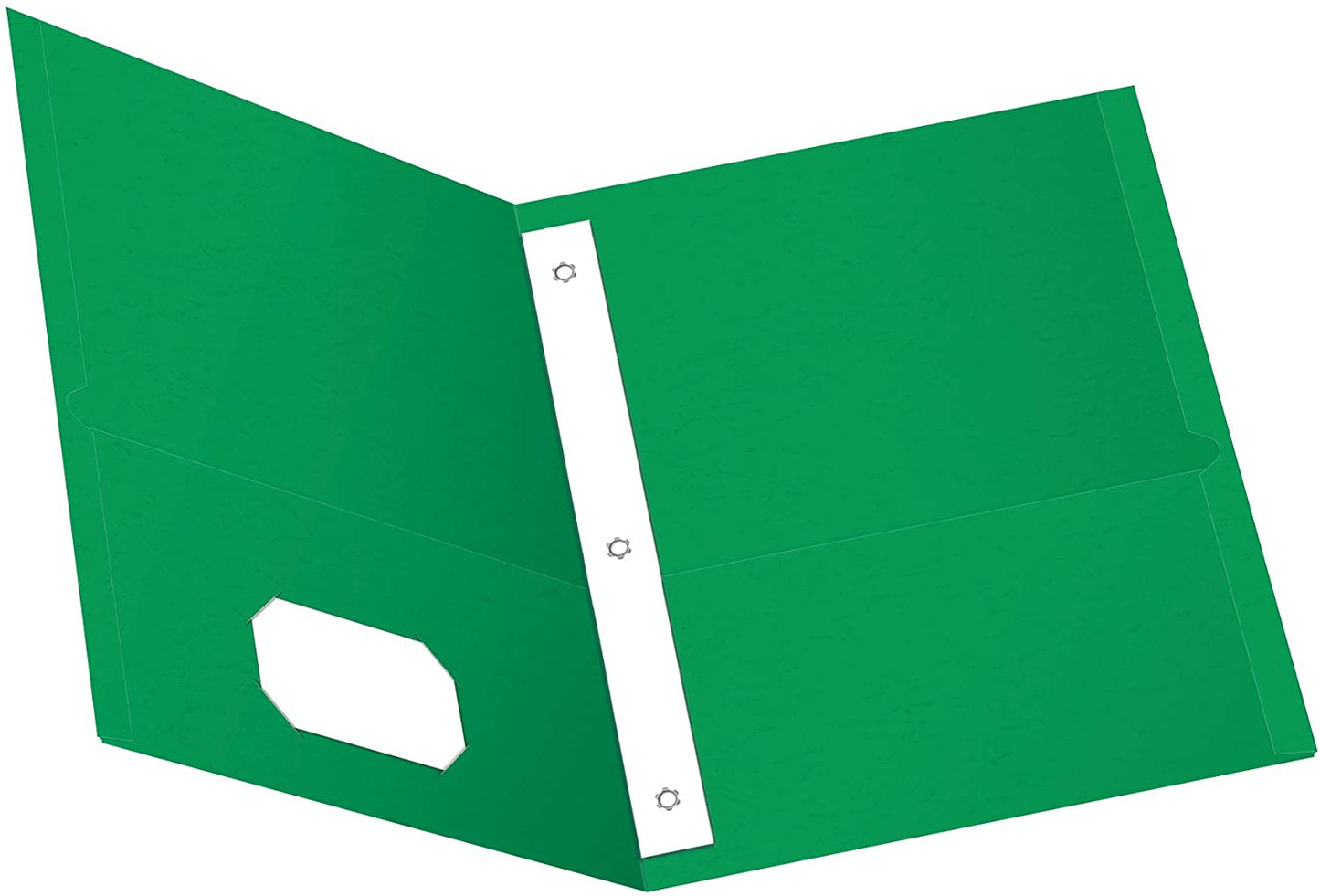Oxford Twin Pocket Folders with Fasteners, Letter Size, Light Green, 25 per Box (57703)
