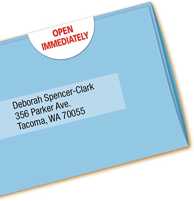 Avery Mailing Seals. 1" Round Labels. White. 600 Printable Mailing Labels (05247)