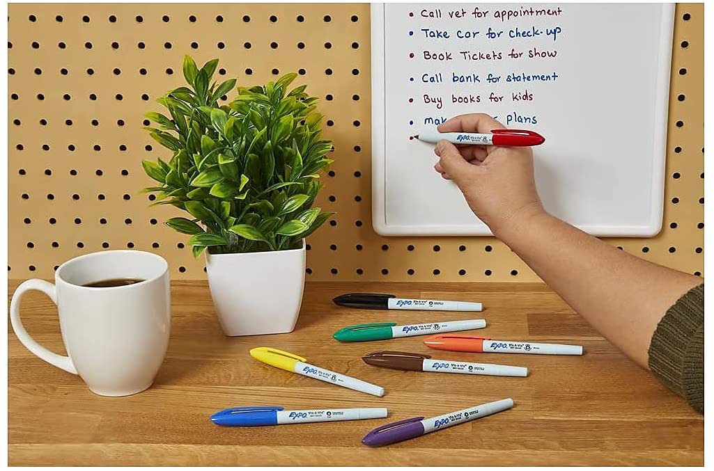 EXPO 16074 Vis-a-Vis Wet-Erase Marker Fine Point Asstd. 4/Set