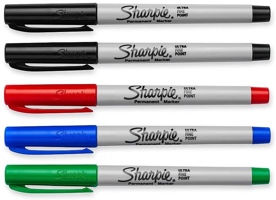 Sharpie 37675PP Permanent Markers Ultra Fine Point Assorted Colors 5/Set