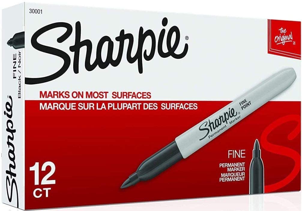 Sharpie 30001 Fine Point Permanent Markers. Black; Fading and Water Resistant Ink. 24 Boxes of 12 Makers Each. 288 Markers Total