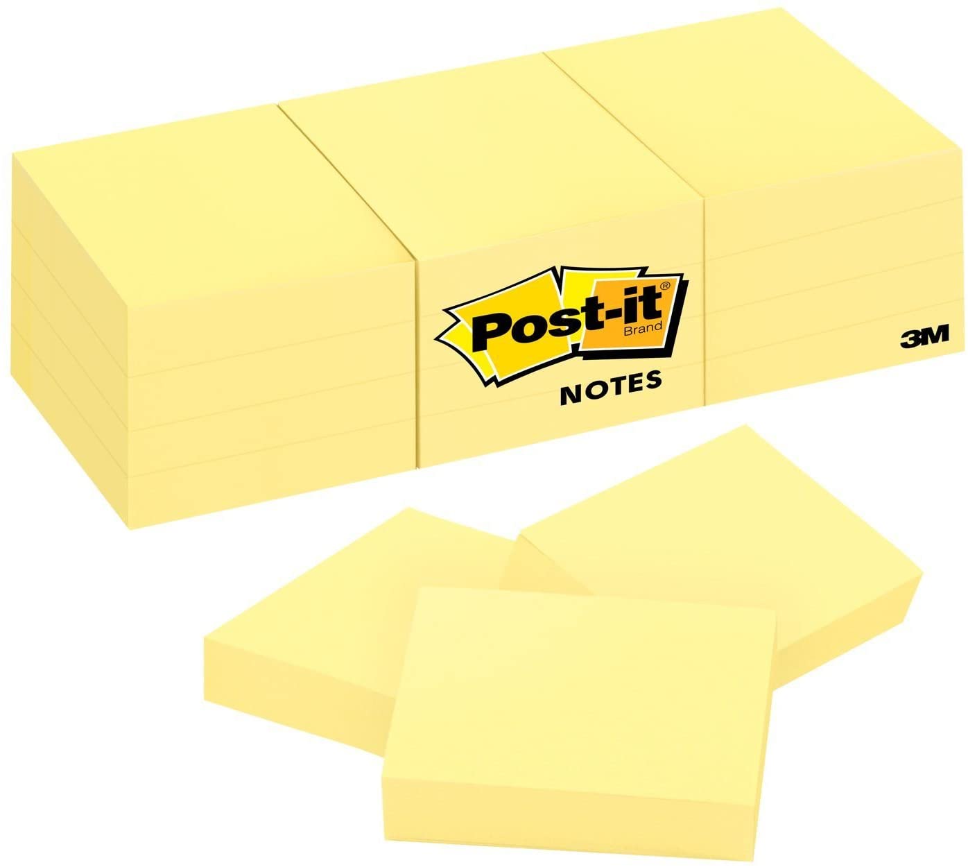 Post-it Mini Notes. 1.5x2 in. 12 Pads. America's #1 Favorite Sticky Notes. Canary Yellow. Clean Removal. Recyclable (653)