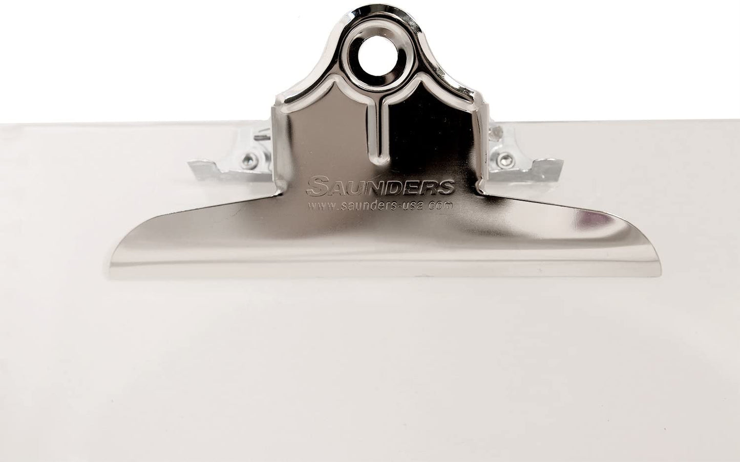 Saunders Black Plastic Clipboard with Low Profile Clip, Clear, Letter, 21803