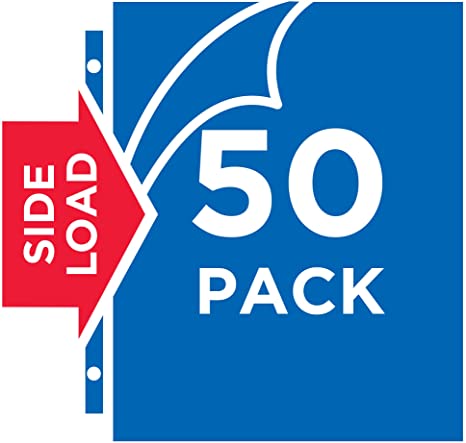 Avery Clear Quick Load Sheet Protectors, Non-Glare, Top & Side Load, 50 Document Protectors (73803)