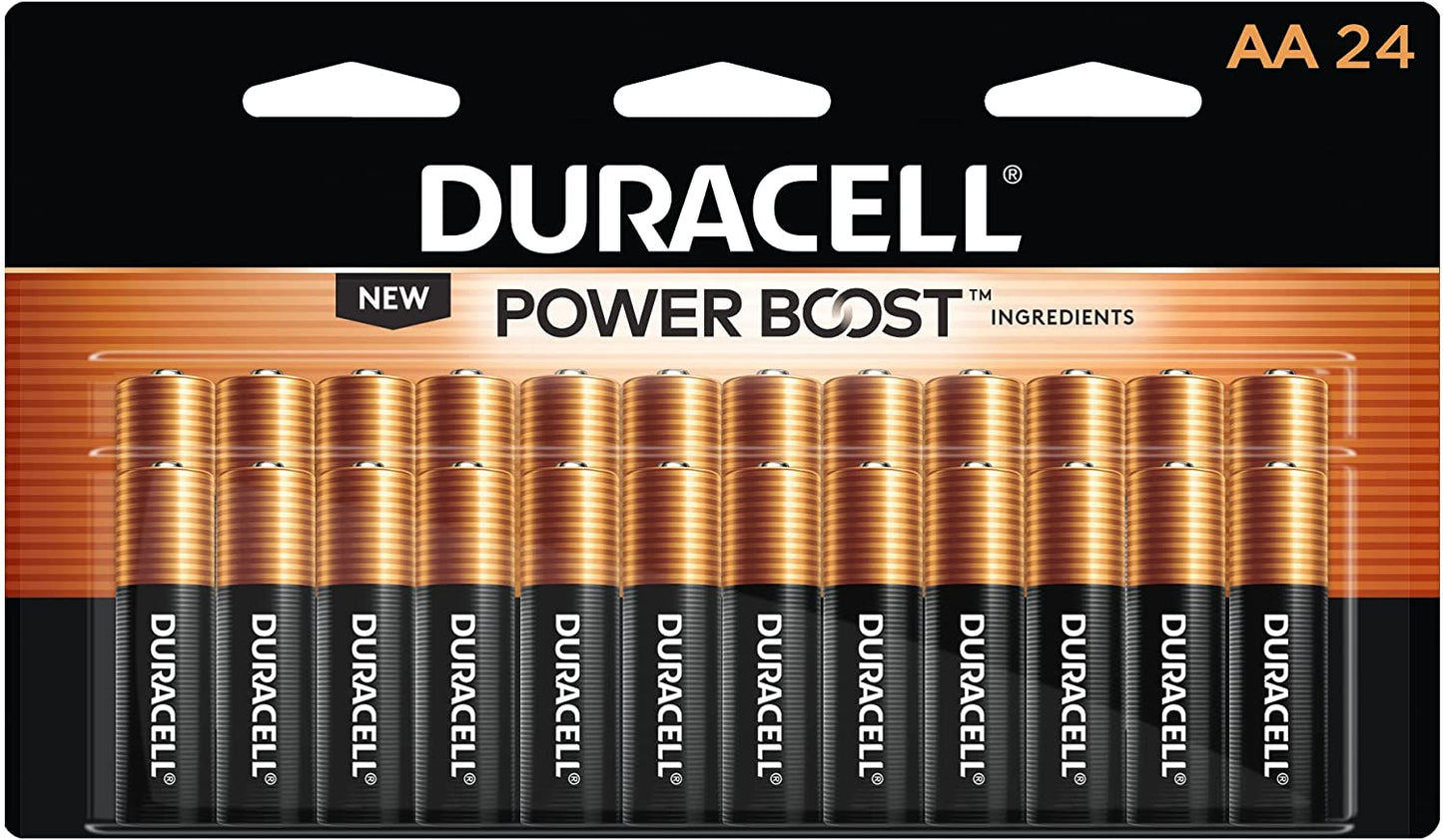 Duracell - CopperTop AA Alkaline Batteries - long lasting. all-purpose Double A battery for household and business - 24 Count