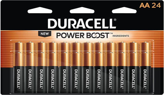 Duracell - CopperTop AA Alkaline Batteries - long lasting. all-purpose Double A battery for household and business - 24 Count
