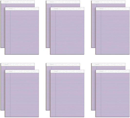 TOPS Prism Writing Pads, 8-1/2" x 11-3/4", Legal Rule, Orchid, Perforated, 50 Sheets, 12 Pack (63140)