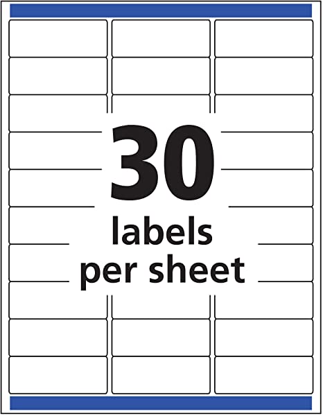 Avery Clear Address Labels for Inkjet Printers with Sure Feed, 1" x 2-5/8", 750 Frosted Holiday Labels (8660)