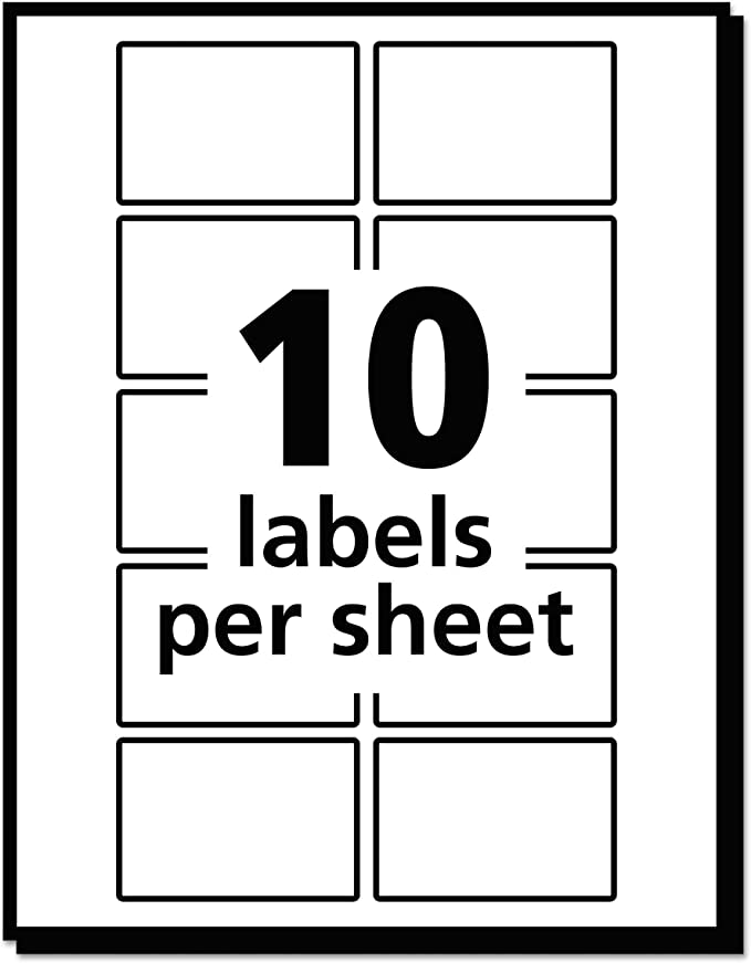 Avery Self-Adhesive Removable Labels, 1 x 1.5 Inches, White, 500 per Pack (05434)