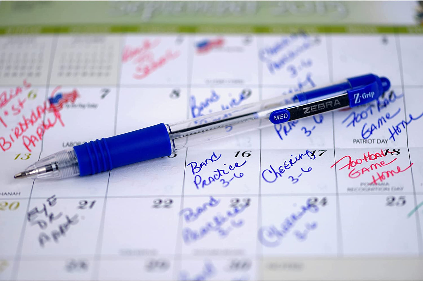 Zebra Pen Z-Grip Retractable Ballpoint Pen, Medium Point, 1.0mm, Black Ink, 12-Count