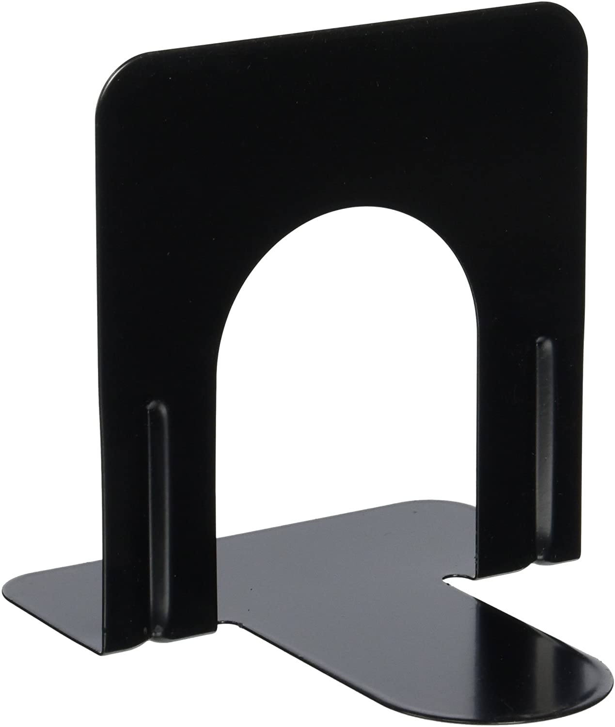 Universal Economy Bookends. Standard. 4 3/4 x 5 1/4 x 5. Heavy Gauge Steel. Black. 1 Pair (UNV54051)