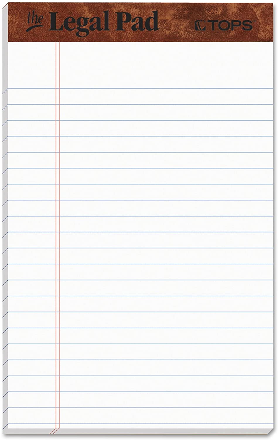 TOPS The Legal Pad Writing Pads, 5" x 8", Jr. Legal Rule, 50 Sheets, 12 Pack (7500)