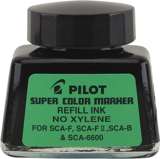 PILOT Super Color Permanent Marker Refill Ink. Xylene-Free Black Ink. 1 Ounce Bottle with Dropper (48500)