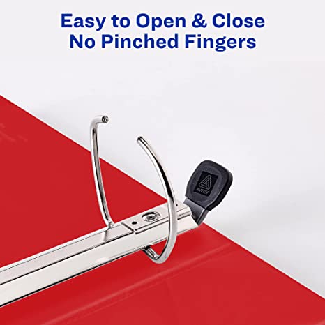 Avery Heavy Duty View 3 Ring Binder.3" One Touch EZD Ring. Holds 8.5" x 11" Paper. 1 Red Binder (79325)