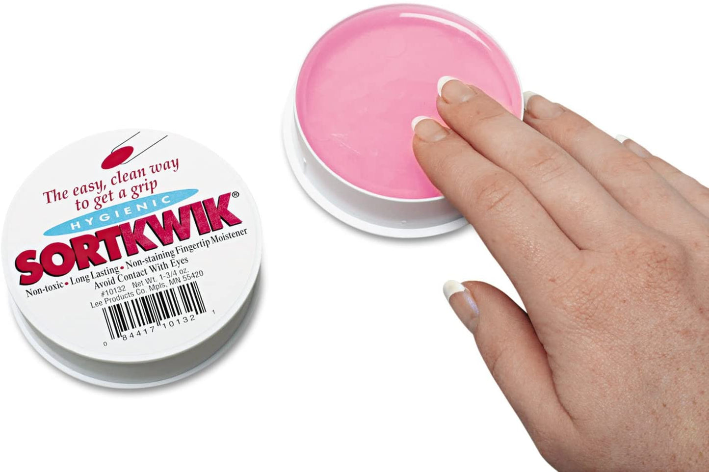 LEE 10134 Sortkwik Fingertip Moisteners, 1 3/4 oz, Pink