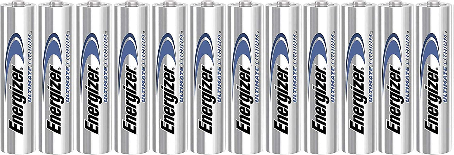 Energizer Ultimate Lithium AA 12 Battery Super Pack.