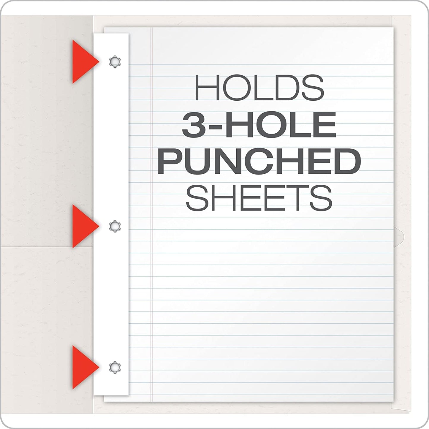 Oxford Two-Pocket Folders w/Fasteners, White, Letter Size, 25 per Box (57704)