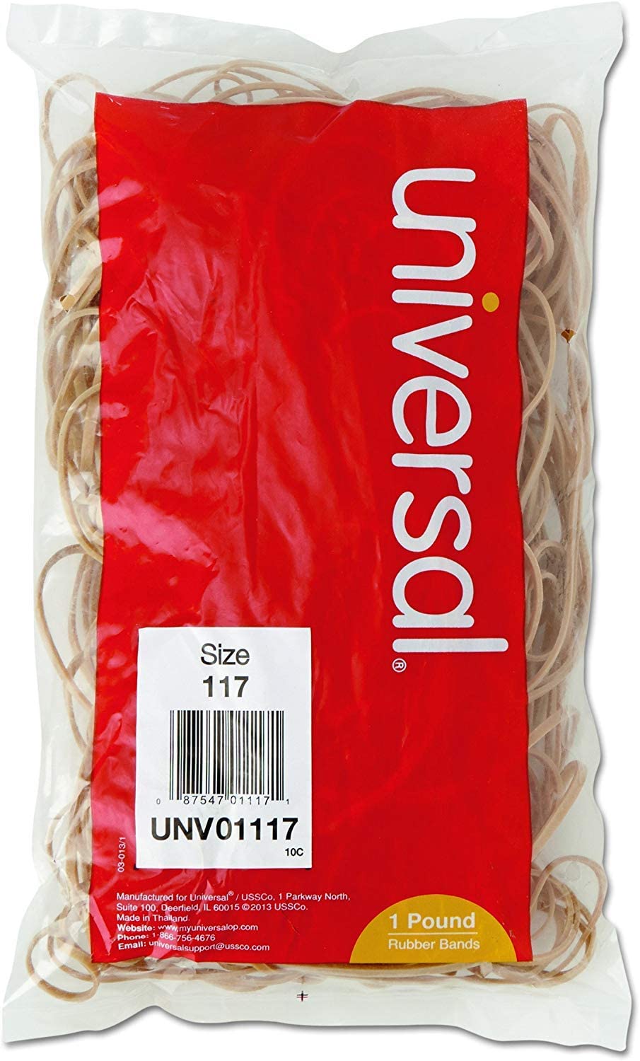 Rubber Bands. Size 117. 7 x 1/8. 210 Bands/1lb Pack. Sold as 2 Package