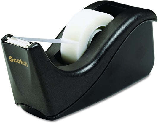 Scotch Desktop Tape Dispenser, Black Two-Tone, 1 Dispenser/Pack (C60-BK)
