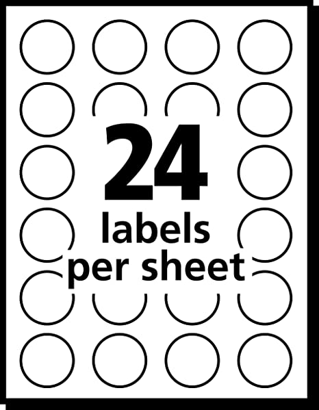 Avery Print/Write Self-Adhesive Removable Labels. 0.75 Inch Diameter. Orange. 1008 per Pack (5465)