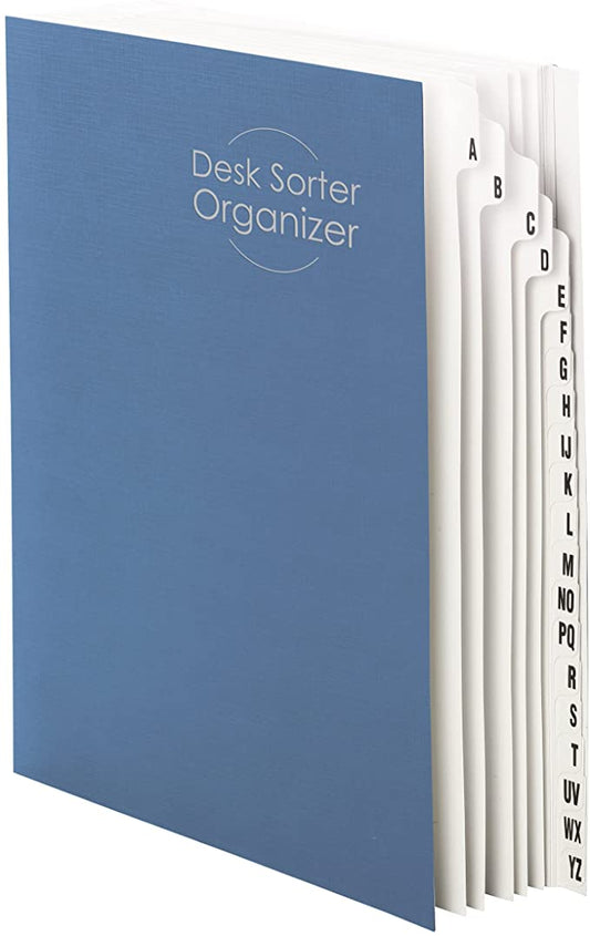 Smead Desk File/Sorter, Alphabetic (A-Z), 20 Dividers, Letter Size, Dark Blue (89282)