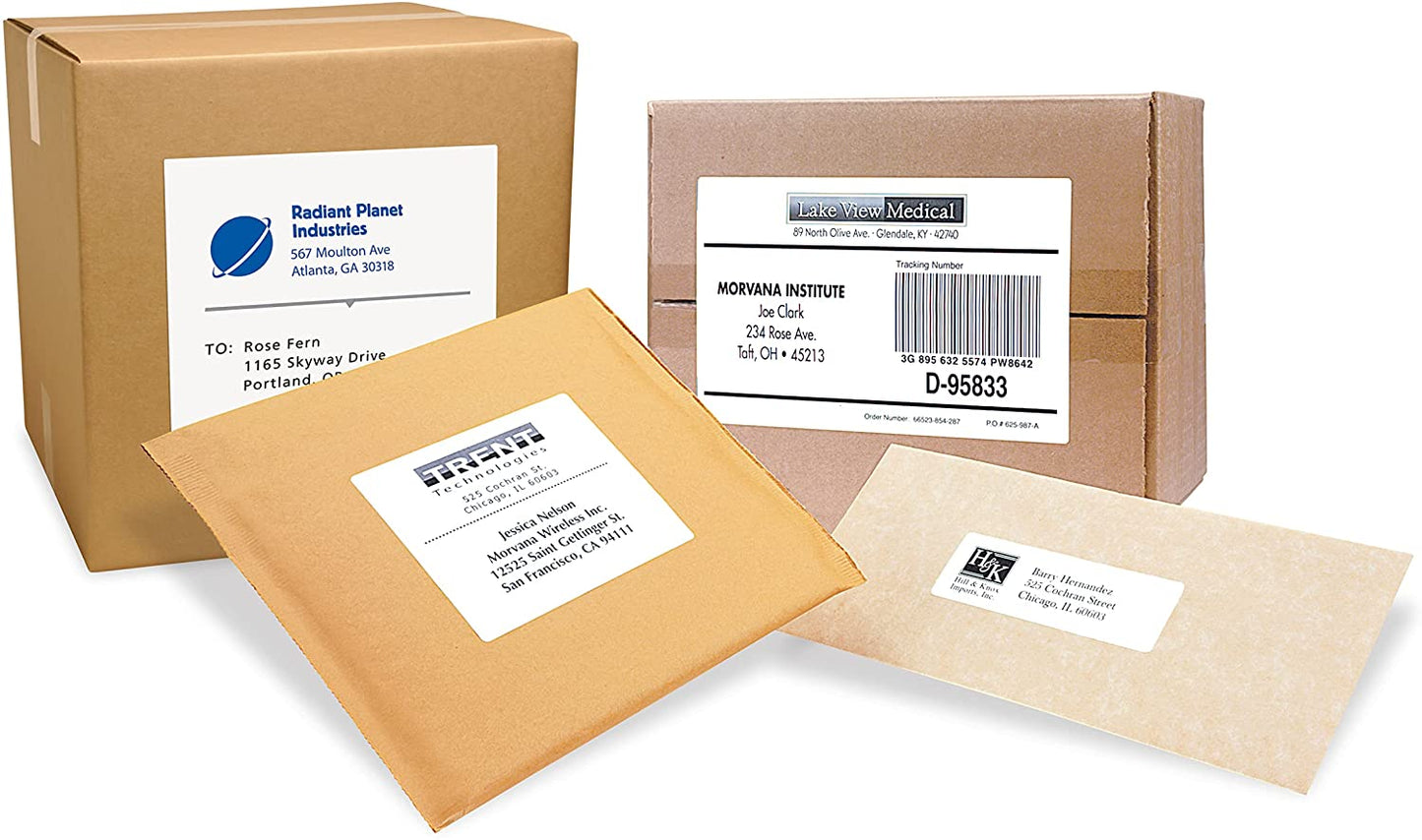 PRES-a-ply Laser Address Labels. 8.5 x 11 Inches. White. Box of 100 (30605)