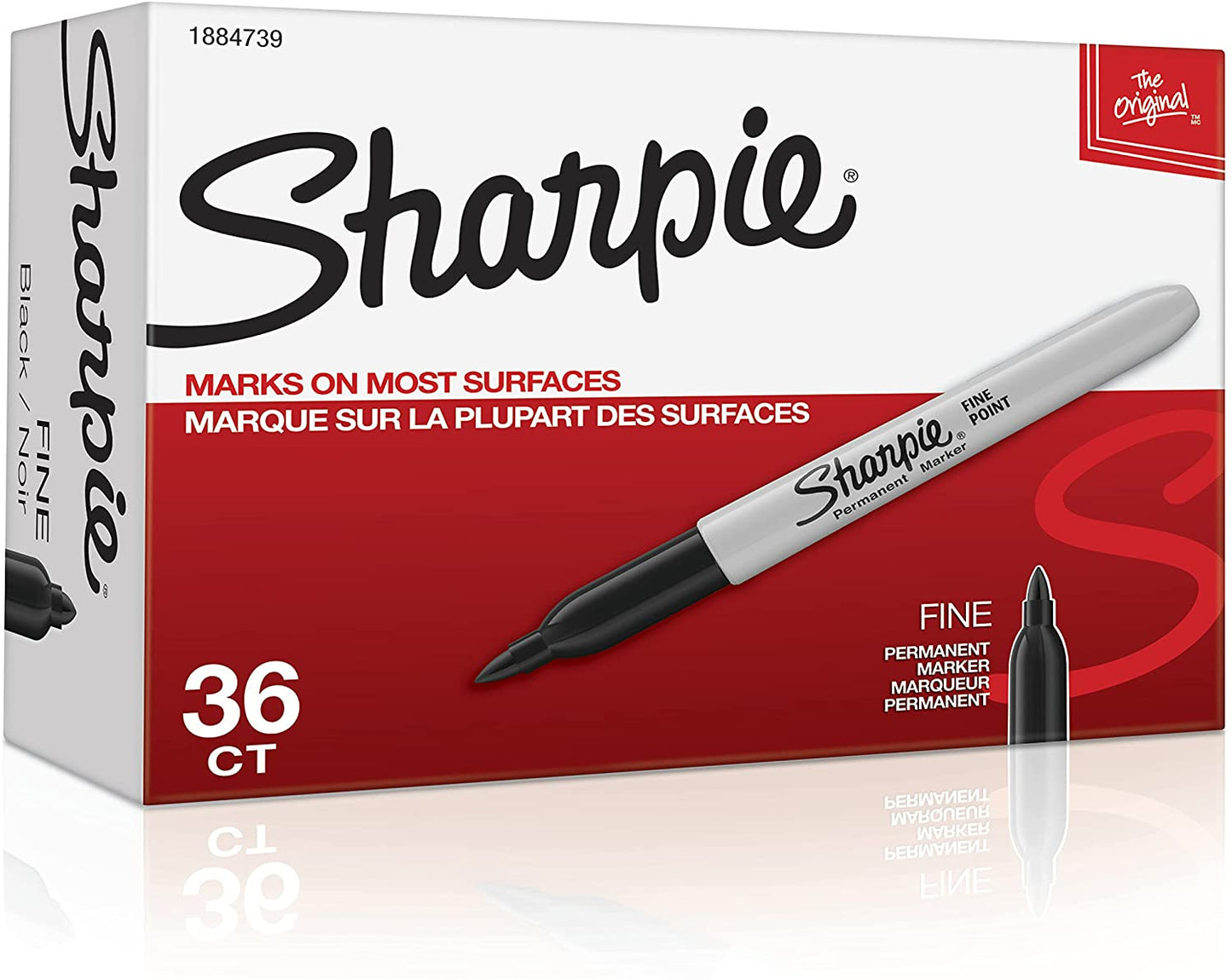 Sharpie Permanent Markers, Fine Point, Black, 36 Count