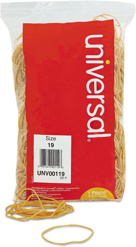 Universal 00119 Rubber Bands. Size 19. 3-1/2 x 1/16. 1lb Pack