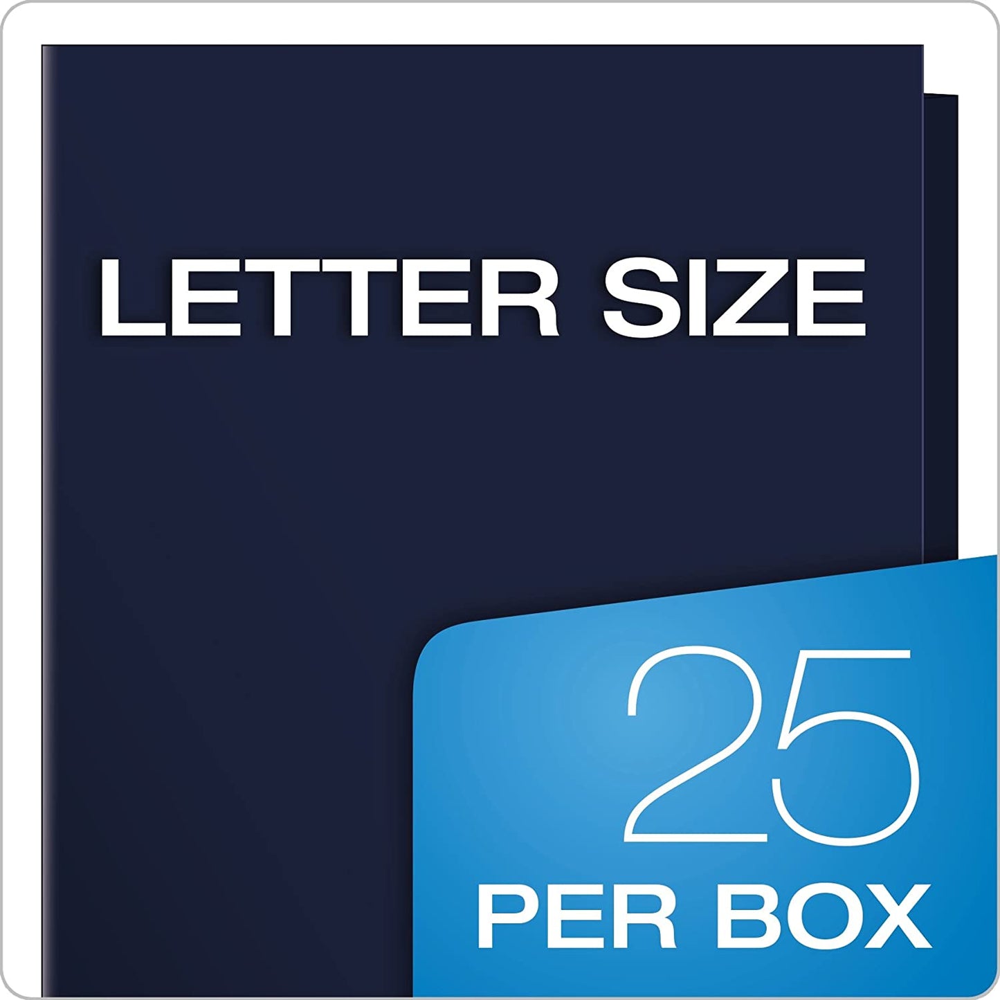 Oxford Laminated Twin-Pocket Folders, Letter Size, Navy, Holds 100 Sheets, Box of 25 (51743)