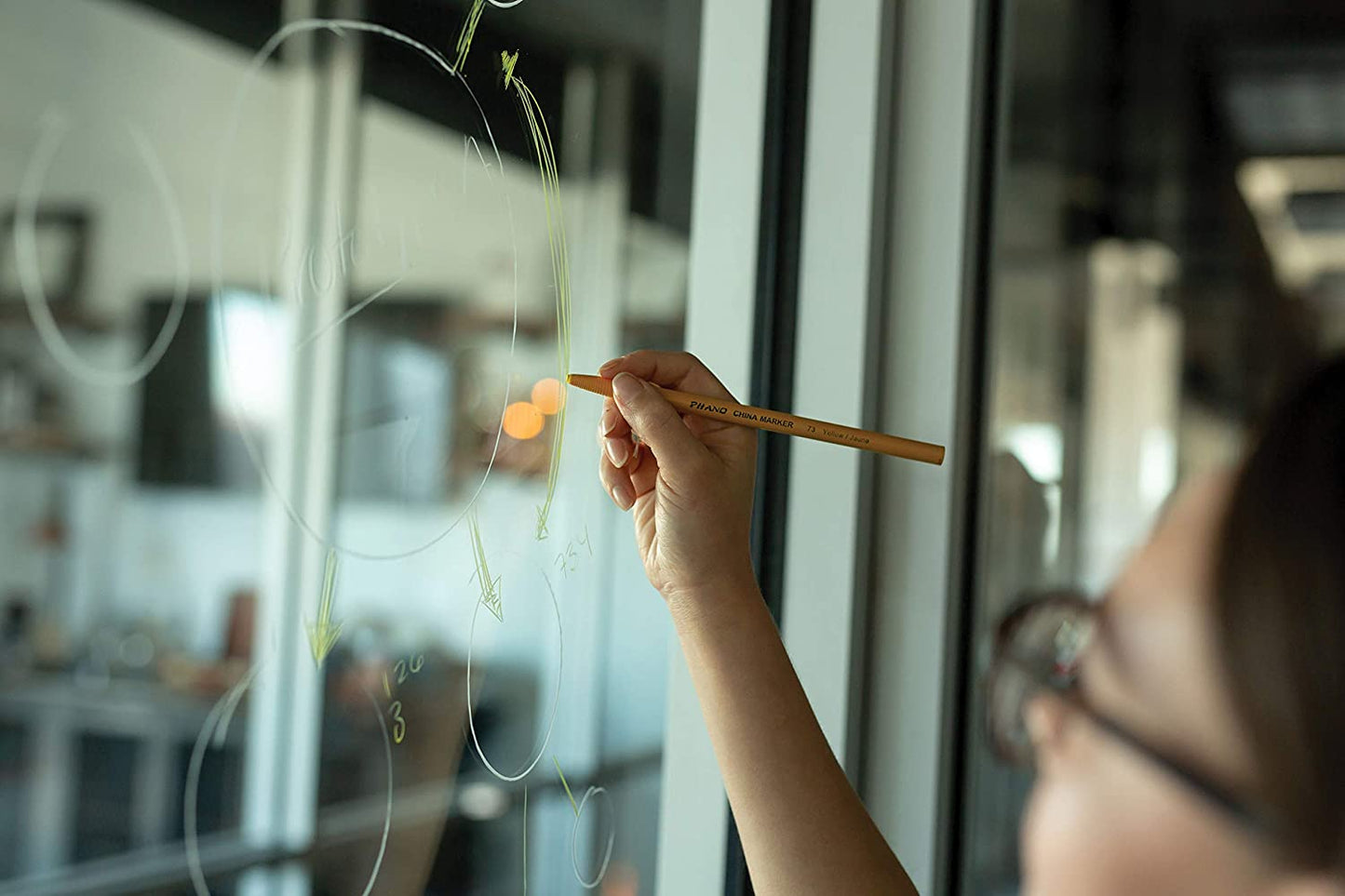 DIXON Industrial Phano Peel-Off China Marker Pencils. Black. 12-Pack (00077)