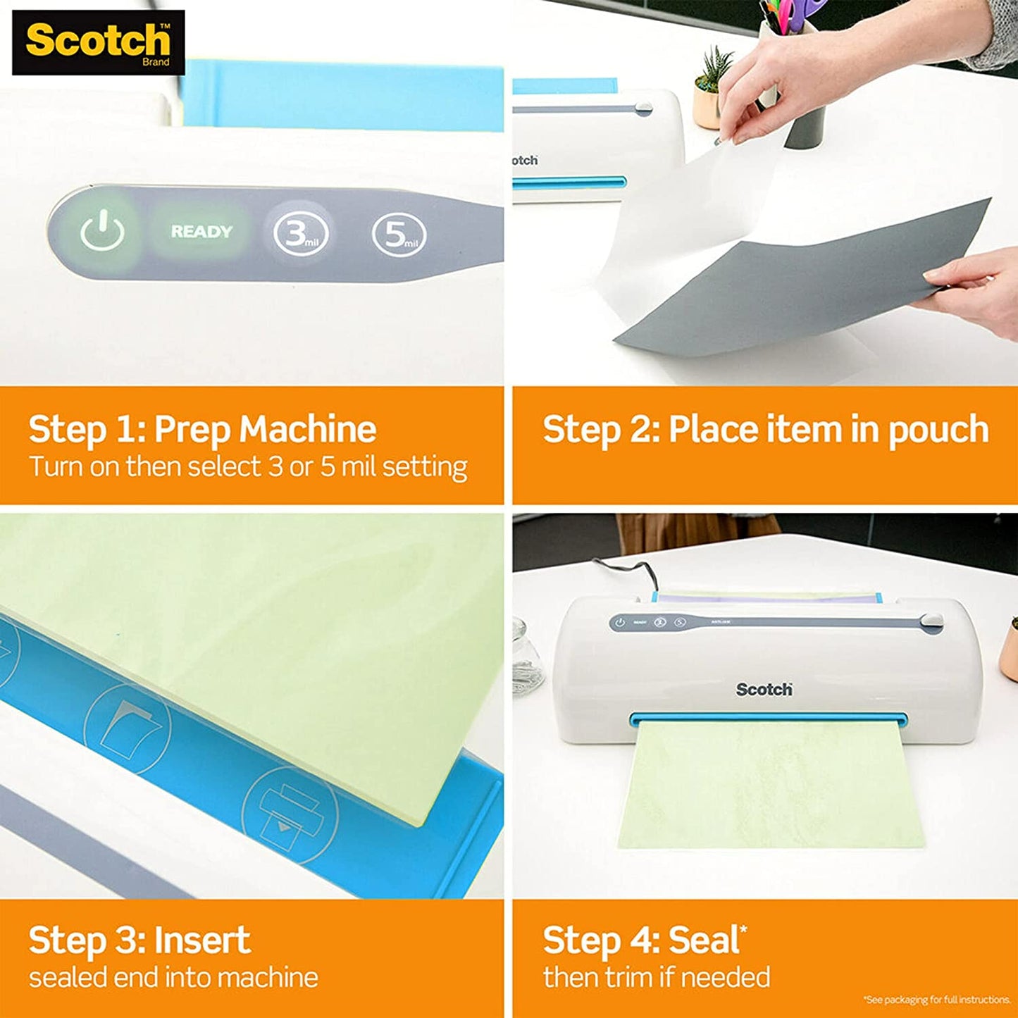 Scotch Thermal Laminating Pouches. 100-Pack. 8.9 x 11.4 Inches. Letter Size Sheets (TP3854-100)