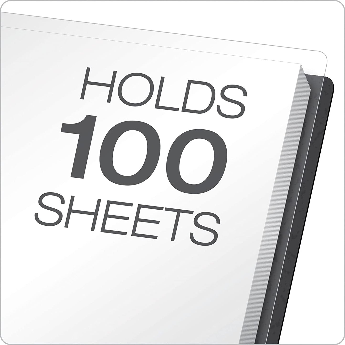 Oxford Clear Front Report Covers. Black. Letter Size. 25 per box (55806EE)