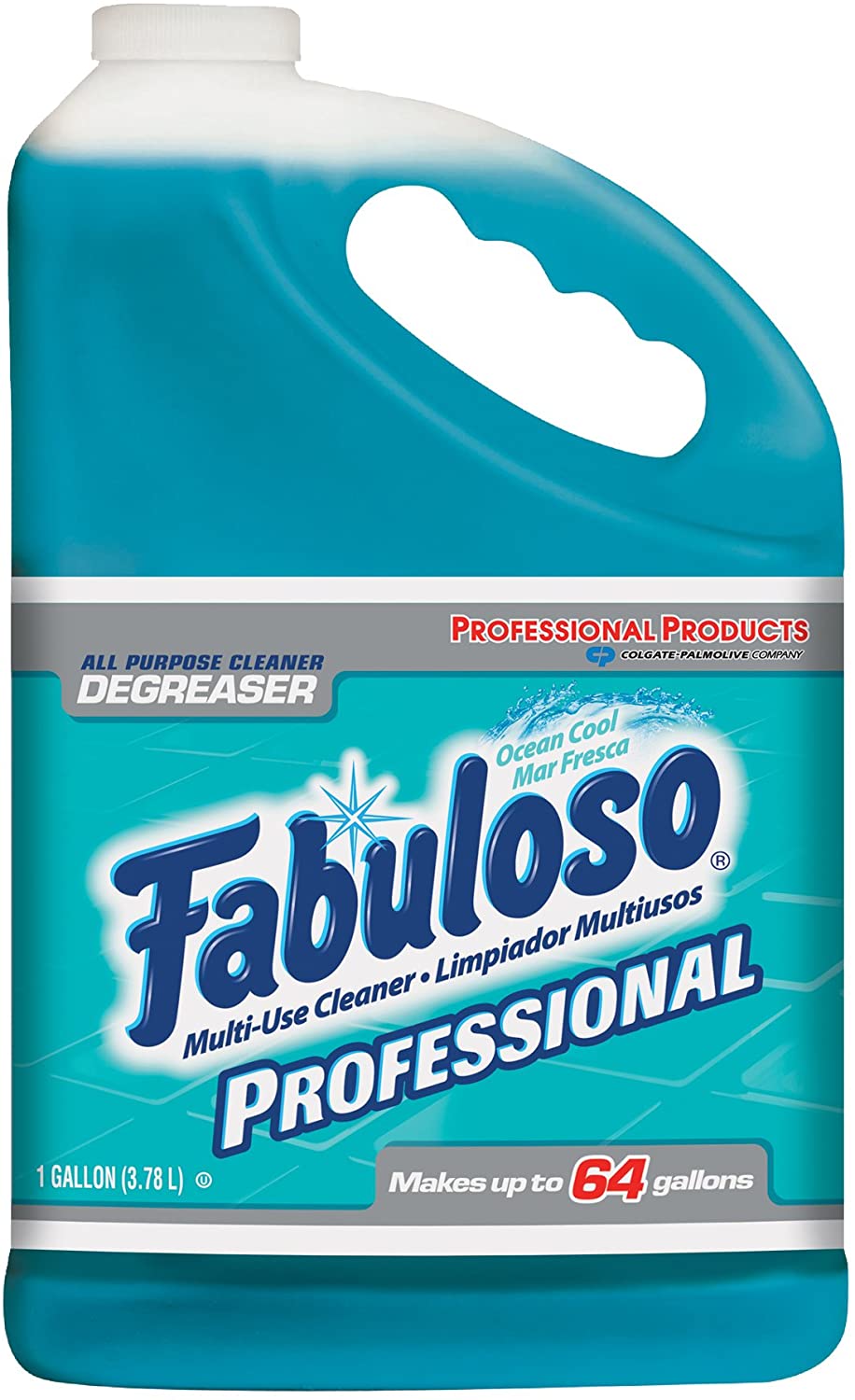 Fabuloso Professional All-Purpose Cleaner. Ocean Cool Scent. Blue. 1 Gallon. Concentrated Deep Cleaning Professional Degreaser Bottle 04373