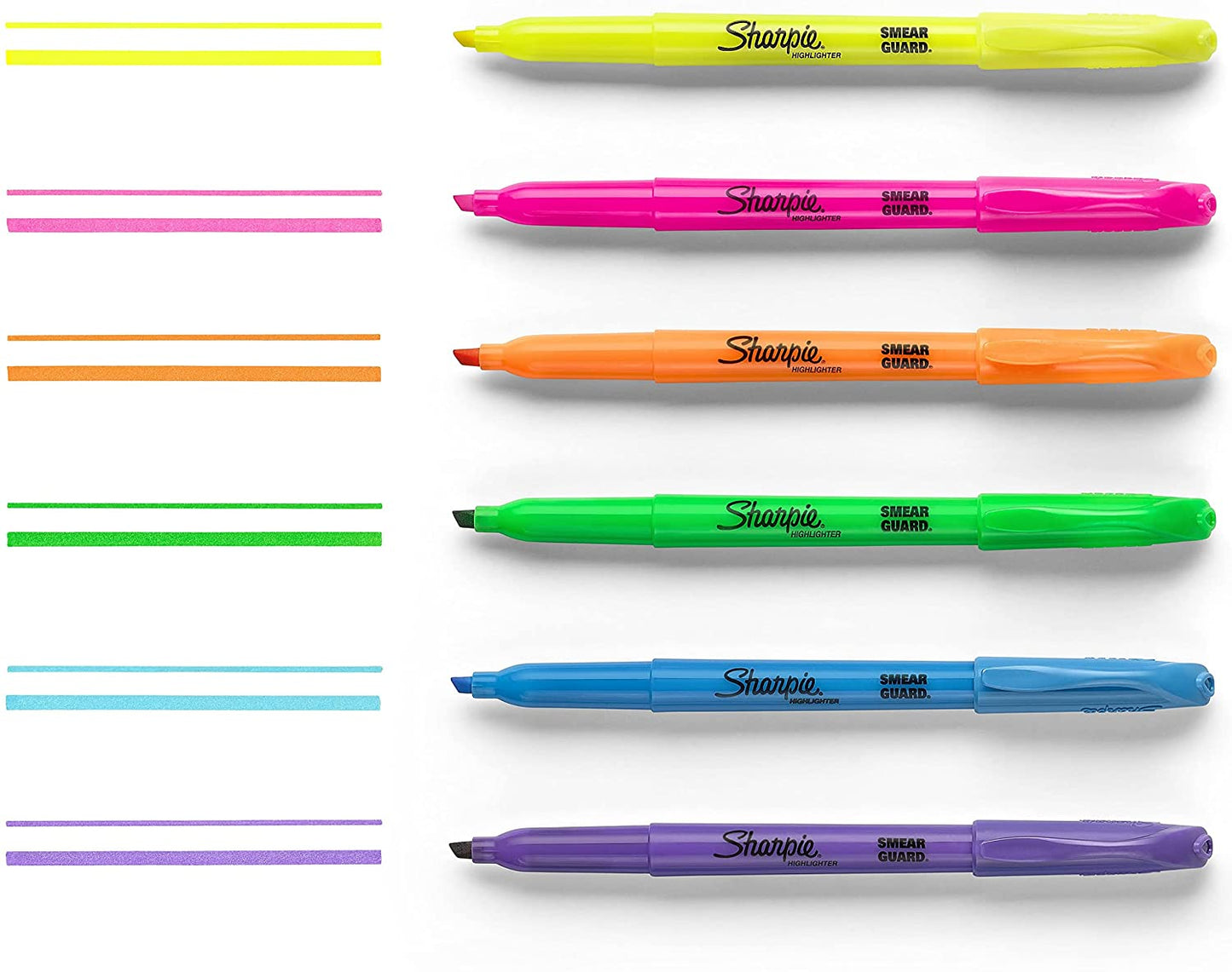 Sharpie 27145 Pocket Highlighters. Chisel Tip. Assorted Colors. 12-Count